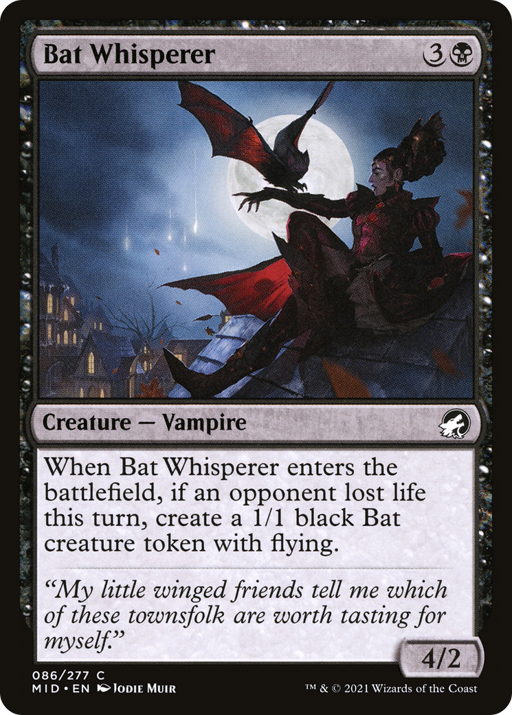 Bat Whisperer (MID-086) [Innistrad: Midnight Hunt] MTG Single Wizards of the Coast