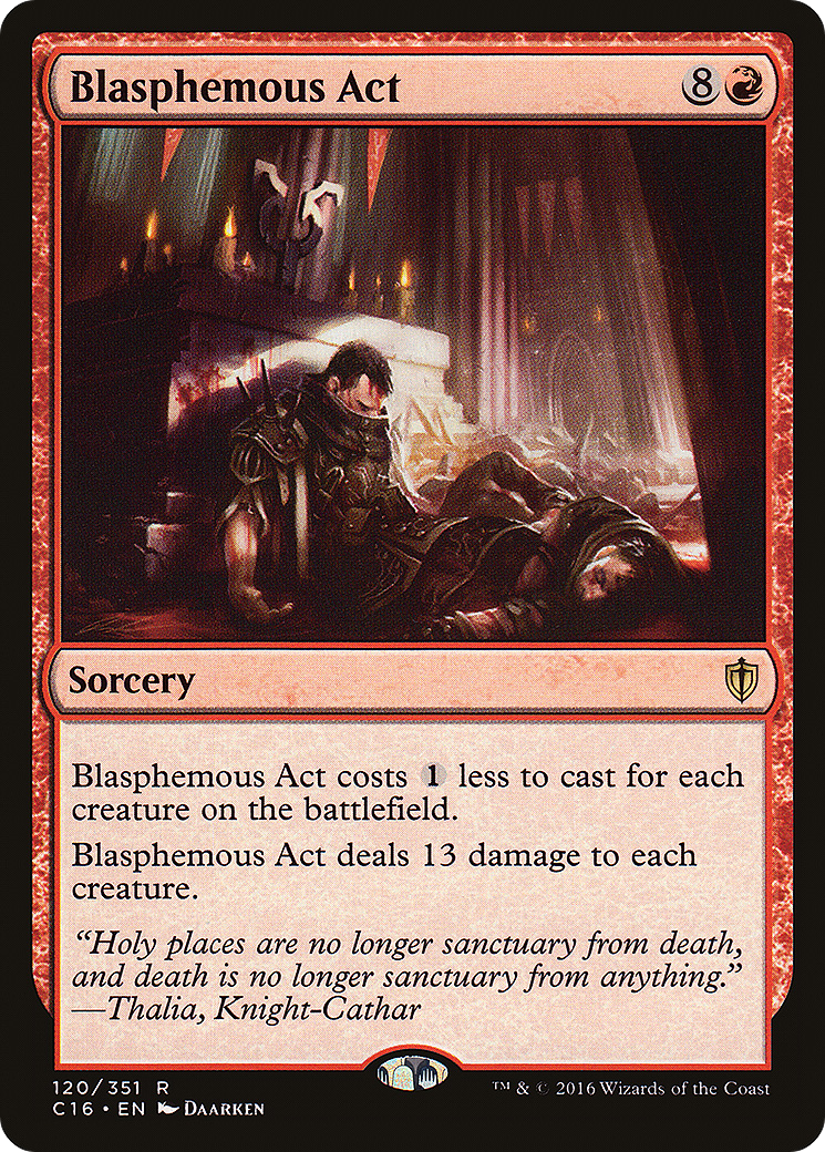 Blasphemous Act (C16-120) [Commander 2016] MTG Single Wizards of the Coast