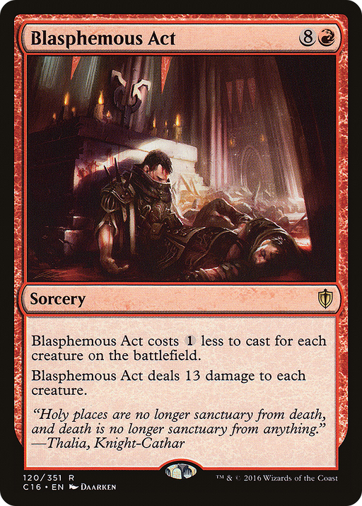 Blasphemous Act (C16-120) [Commander 2016] MTG Single Wizards of the Coast