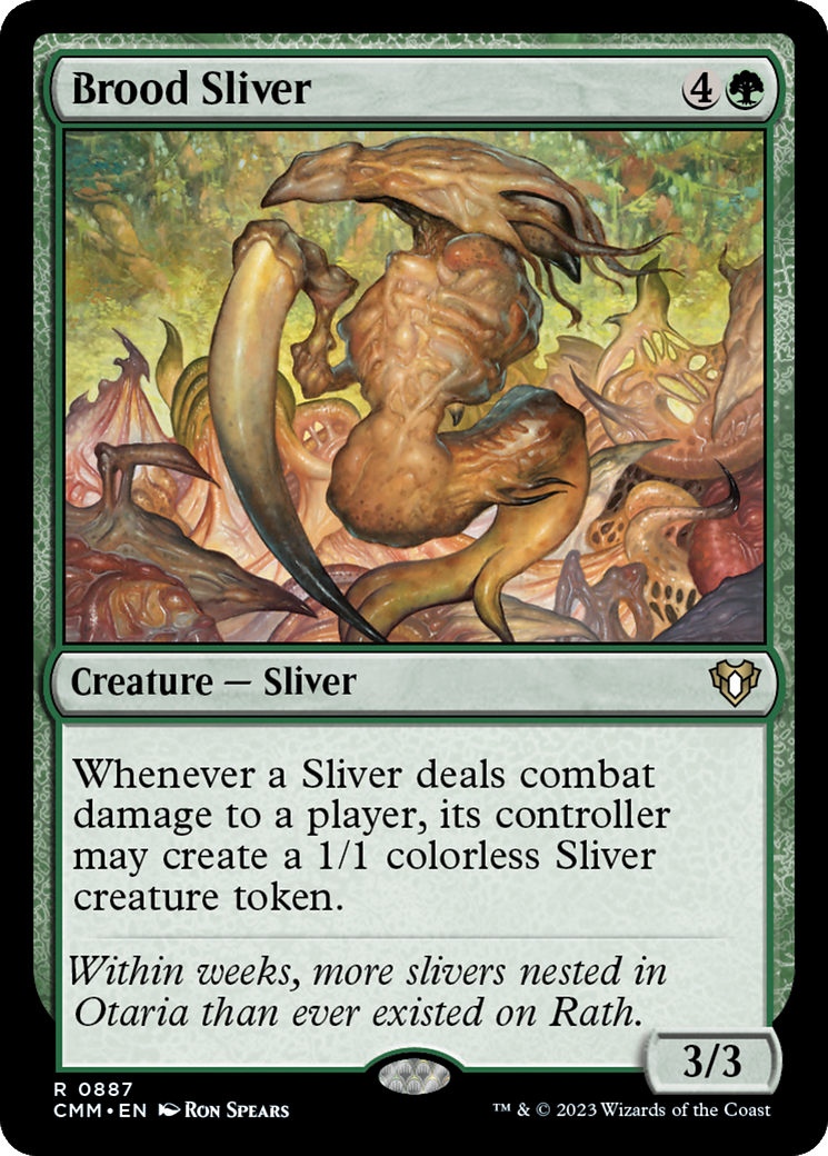 Brood Sliver (CMM-887) [Commander Masters] MTG Single Wizards of the Coast