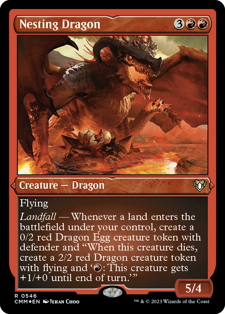 Nesting Dragon (CMM-546) [Commander Masters] Etched Foil MTG Single Wizards of the Coast