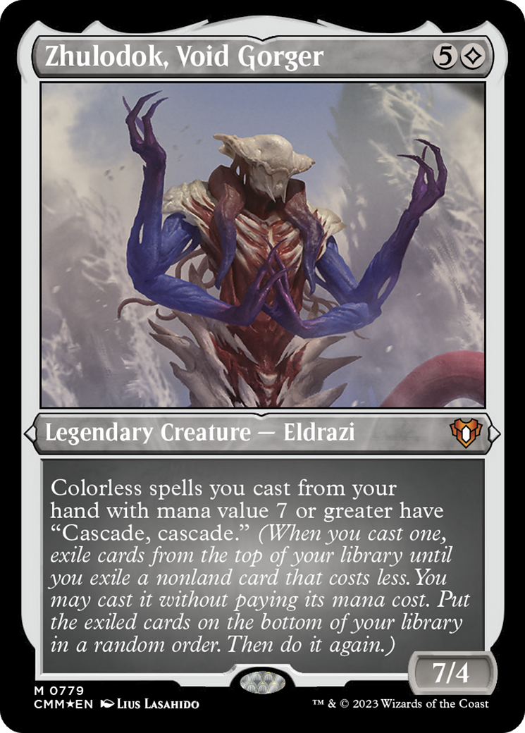 Zhulodok, Void Gorger (CMM-779) [Commander Masters] Etched Foil MTG Single Wizards of the Coast