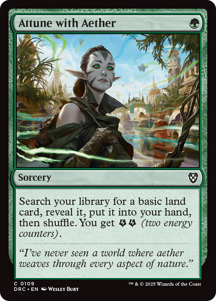 Attune with Aether (DRC-109) [Commander: Aetherdrift] MTG Single Wizards of the Coast