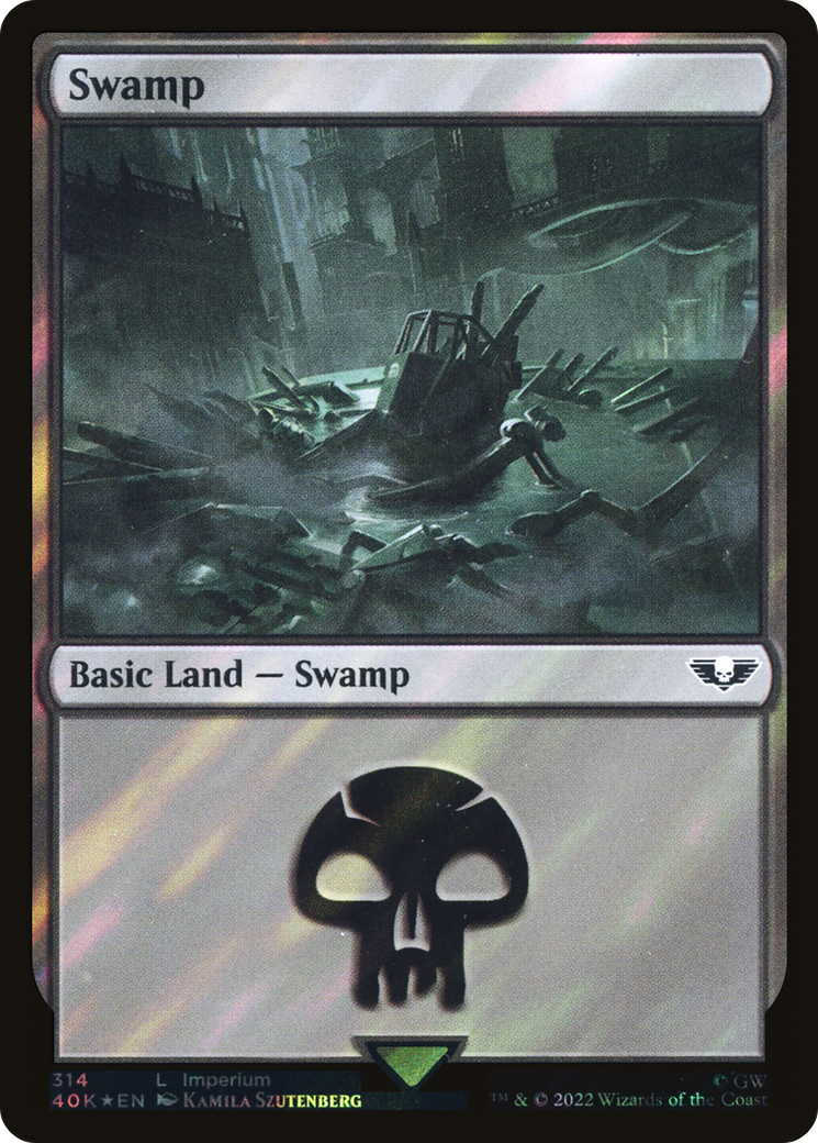 Swamp (40K-314★) [Warhammer 40,000 Commander] Foil MTG Single Wizards of the Coast