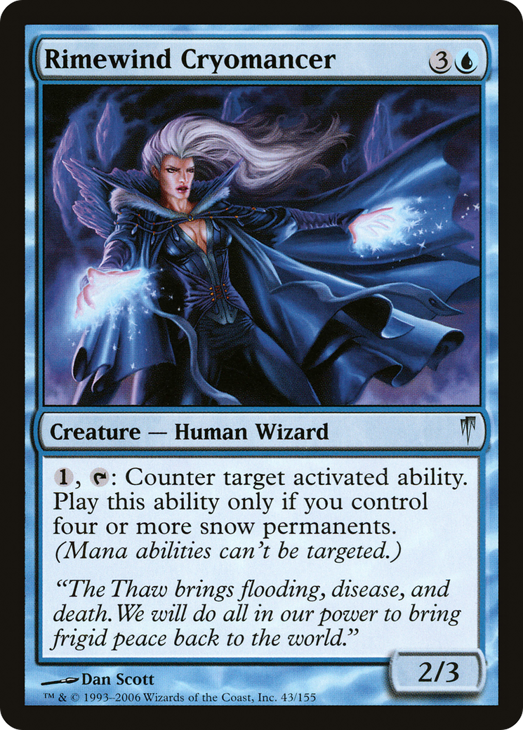 Rimewind Cryomancer (CSP-043) [Coldsnap] Foil MTG Single Wizards of the Coast