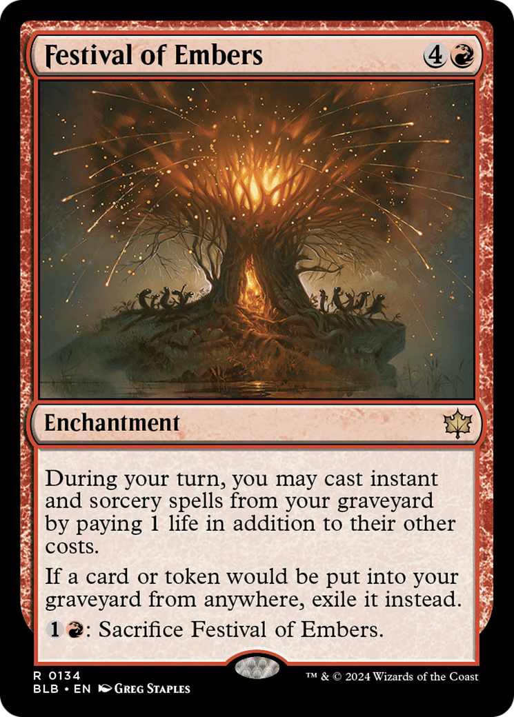 Festival of Embers (BLB-134) [Bloomburrow] Foil MTG Single Wizards of the Coast