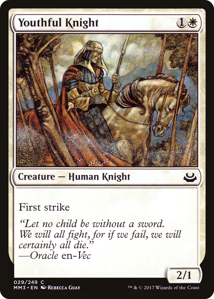 Youthful Knight (MM3-029) [Modern Masters 2017] Foil MTG Single Modern Masters 2017