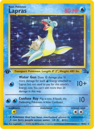 Lapras (10) (10/62) - [Vintage: Fossil] Pokemon Single Pokémon