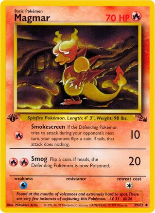 Magmar (39/62) 1st Edition [Vintage: Fossil] Pokemon Single Pokémon