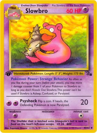 Slowbro (43/62) 1st Edition [Vintage: Fossil] Pokemon Single Pokémon