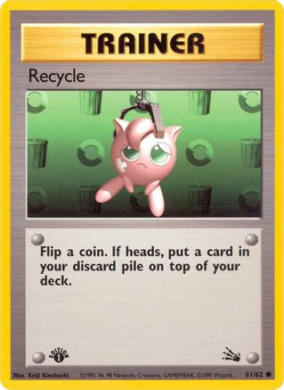 Recycle (61/62) 1st Edition [Vintage: Fossil] Pokemon Single Pokémon