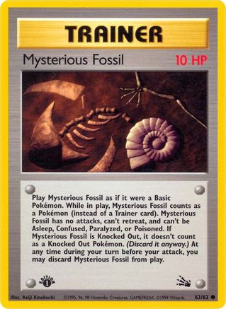 Mysterious Fossil (62/62) 1st Edition [Vintage: Fossil] Pokemon Single Pokémon