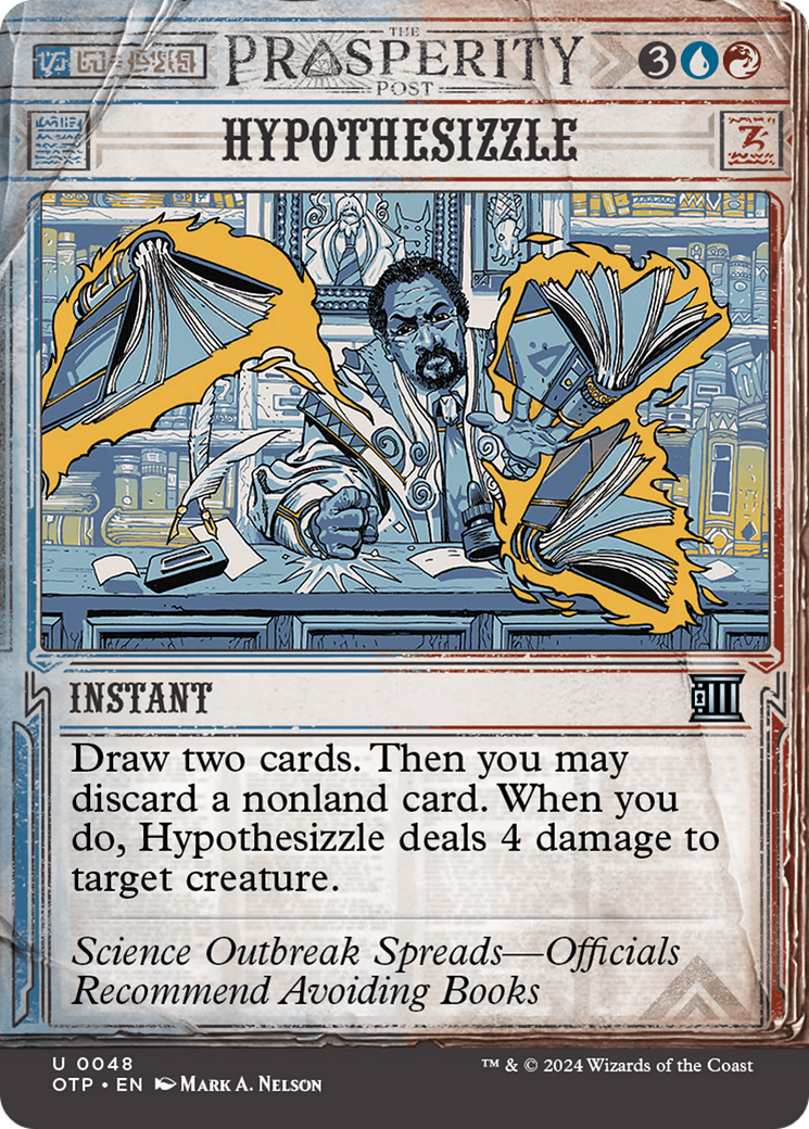 Hypothesizzle (OTP-048) [Breaking News] (Showcase) (Borderless) Foil MTG Single Wizards of the Coast