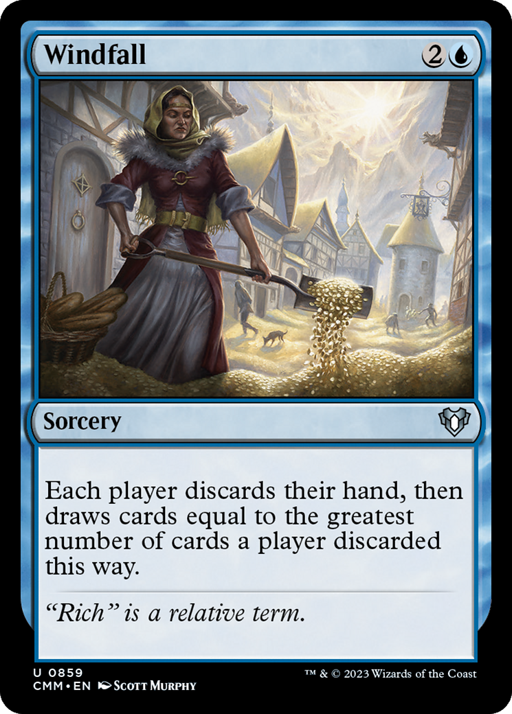 Windfall (CMM-859) [Commander Masters] MTG Single Wizards of the Coast