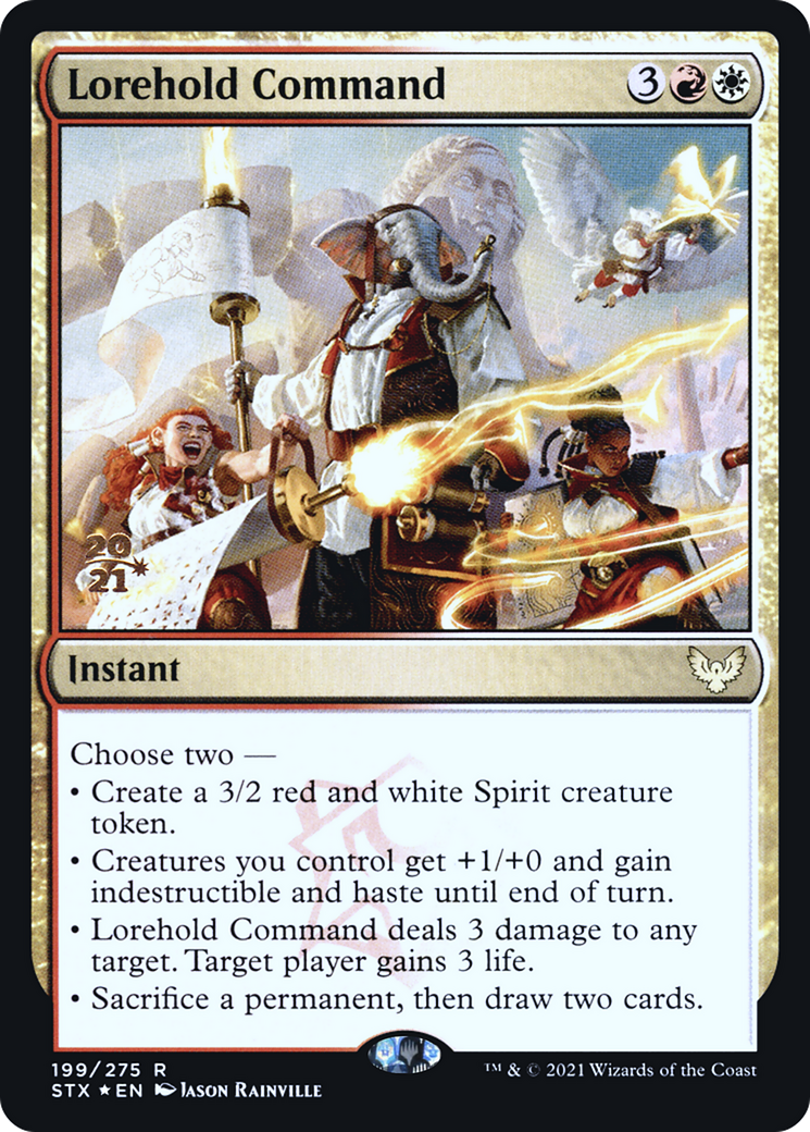 Lorehold Command (PRE-199) [Strixhaven: School of Mages Promos] Foil MTG Single Wizards of the Coast