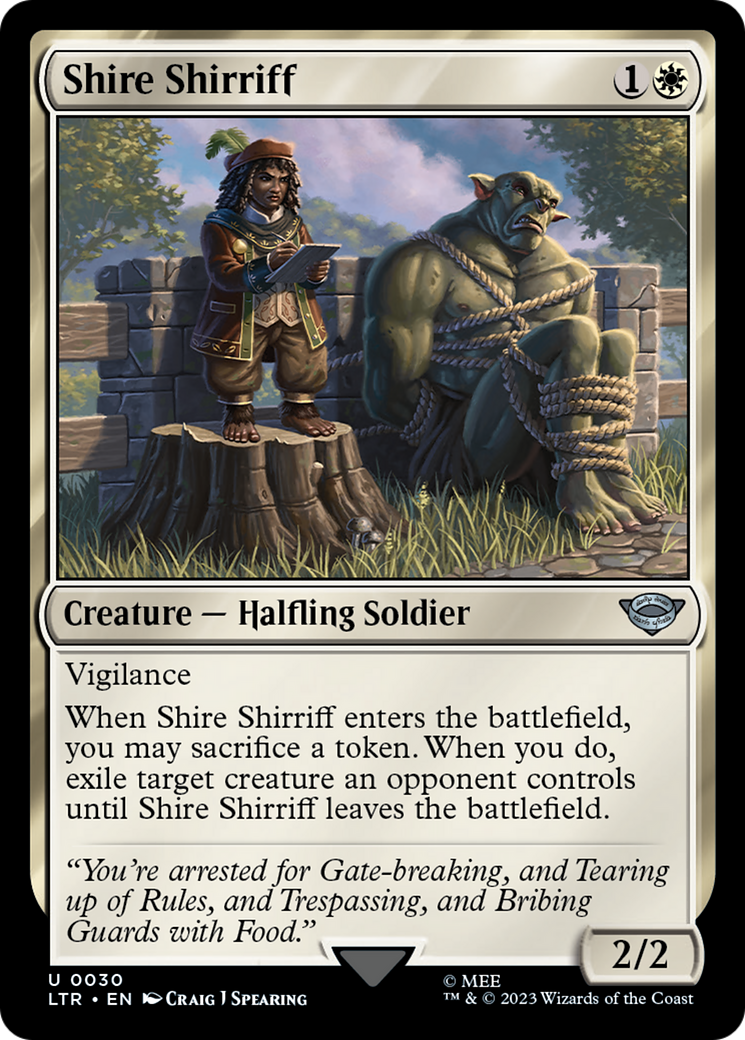 Shire Shirriff (LTR-030) [The Lord of the Rings: Tales of Middle-earth] Foil MTG Single Wizards of the Coast