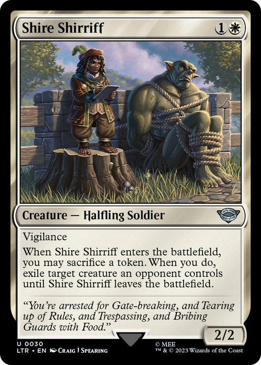 Shire Shirriff (LTR-030) [The Lord of the Rings: Tales of Middle-earth] MTG Single Wizards of the Coast