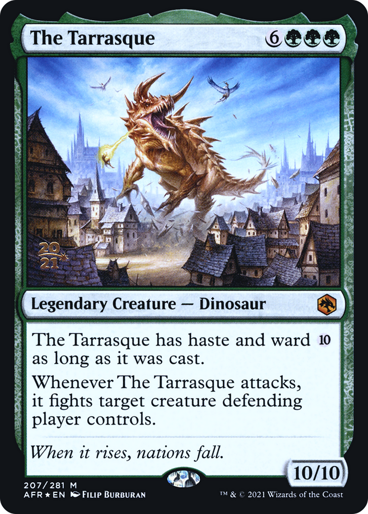 The Tarrasque (PRE-207) [Adventures in the Forgotten Realms Promos] Foil MTG Single Wizards of the Coast