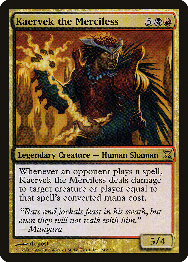 Kaervek the Merciless (TSP-242) [Time Spiral] MTG Single Wizards of the Coast