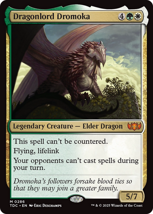 Dragonlord Dromoka (TDC-286) [Commander: Tarkir: Dragonstorm] MTG Single Wizards of the Coast