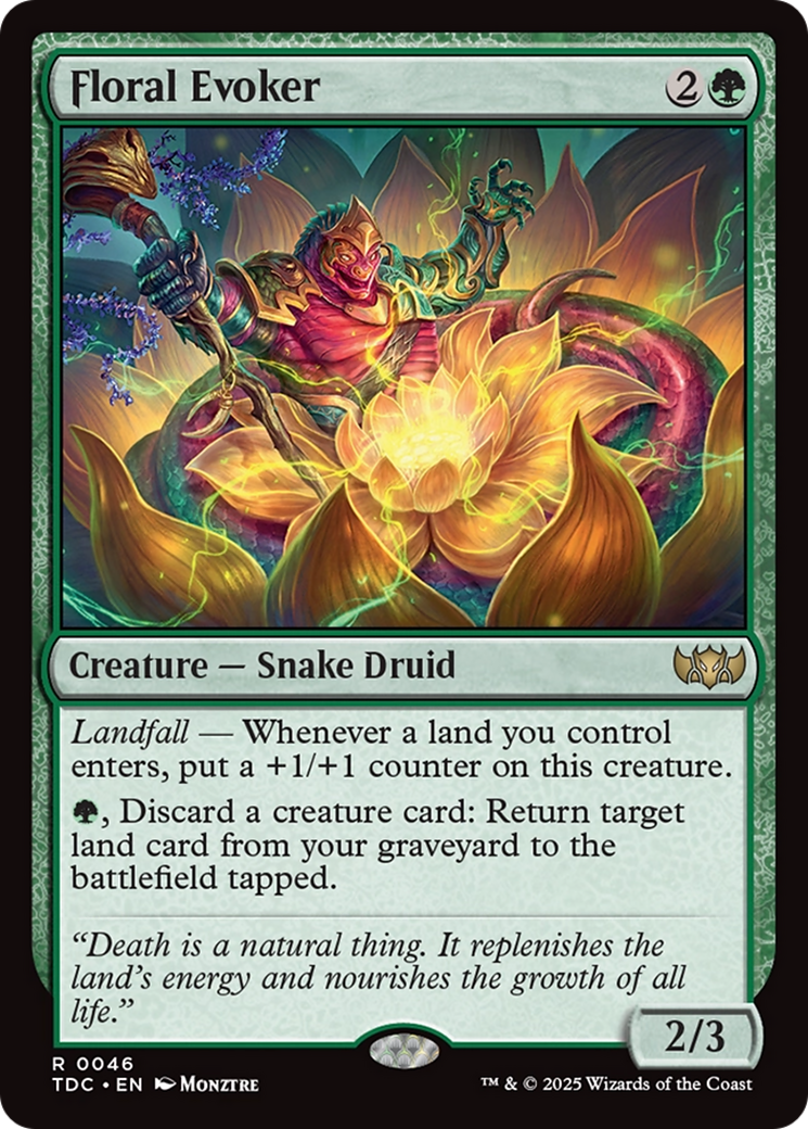 Floral Evoker (TDC-046) [Commander: Tarkir: Dragonstorm] MTG Single Wizards of the Coast