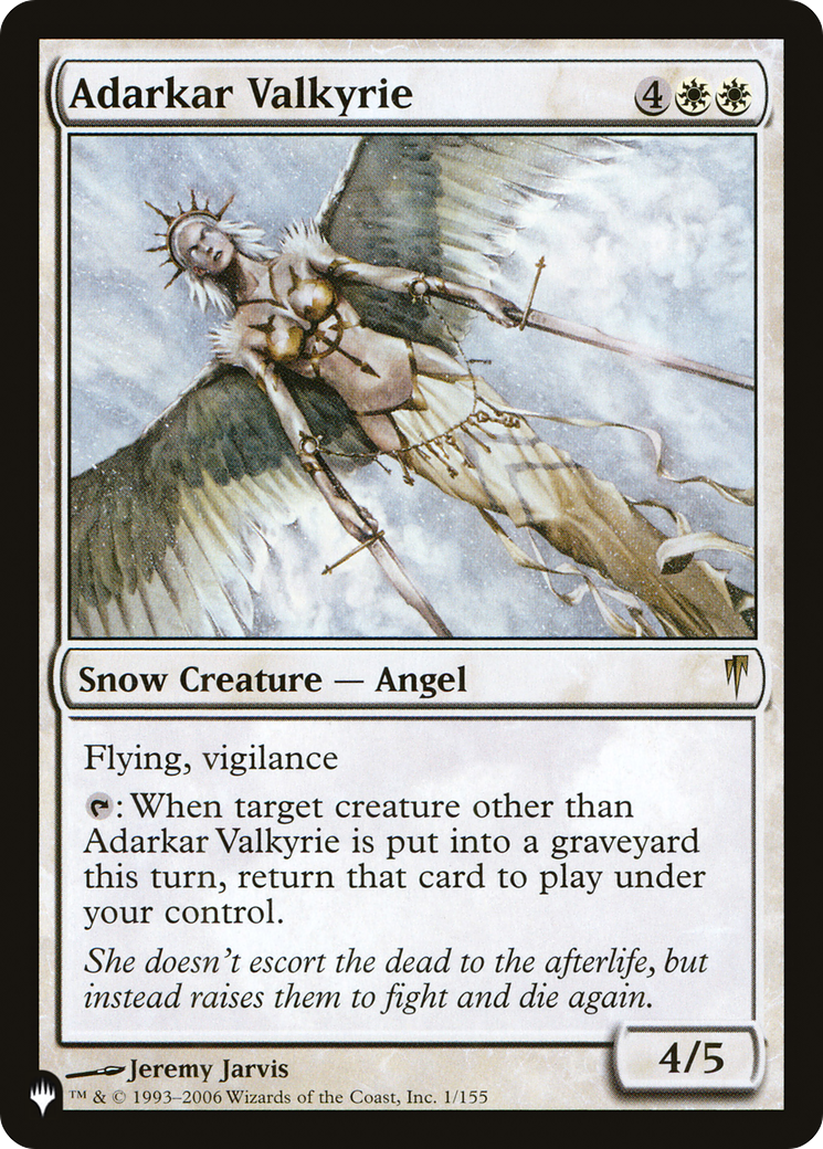 Adarkar Valkyrie (LIST-CSP-1) [The List] MTG Single Magic: The Gathering