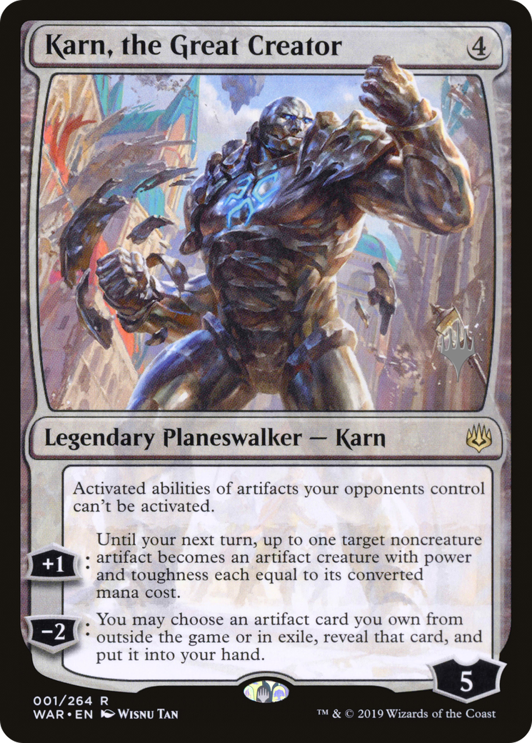 Karn, the Great Creator (PPTHB-001) [War of the Spark Promos] Foil MTG Single Wizards of the Coast