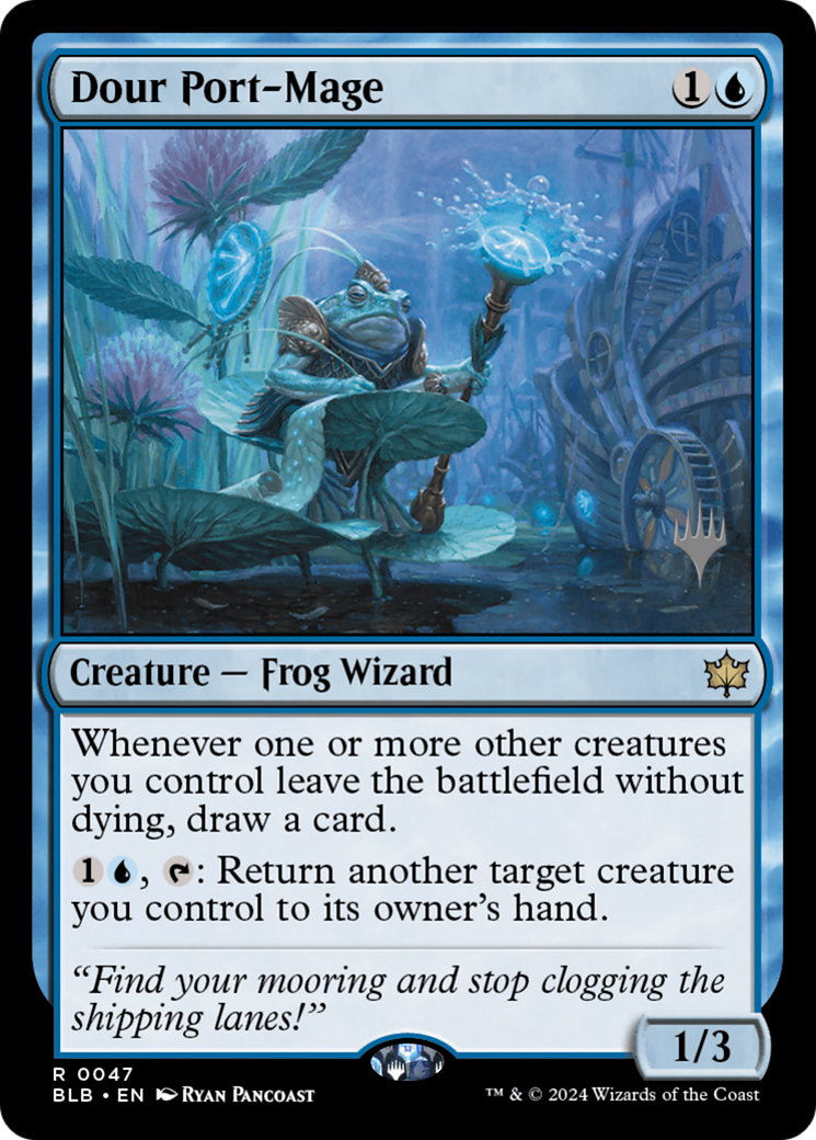 Dour Port-Mage (PPBLB-047) [Bloomburrow Promos] Foil MTG Single Wizards of the Coast