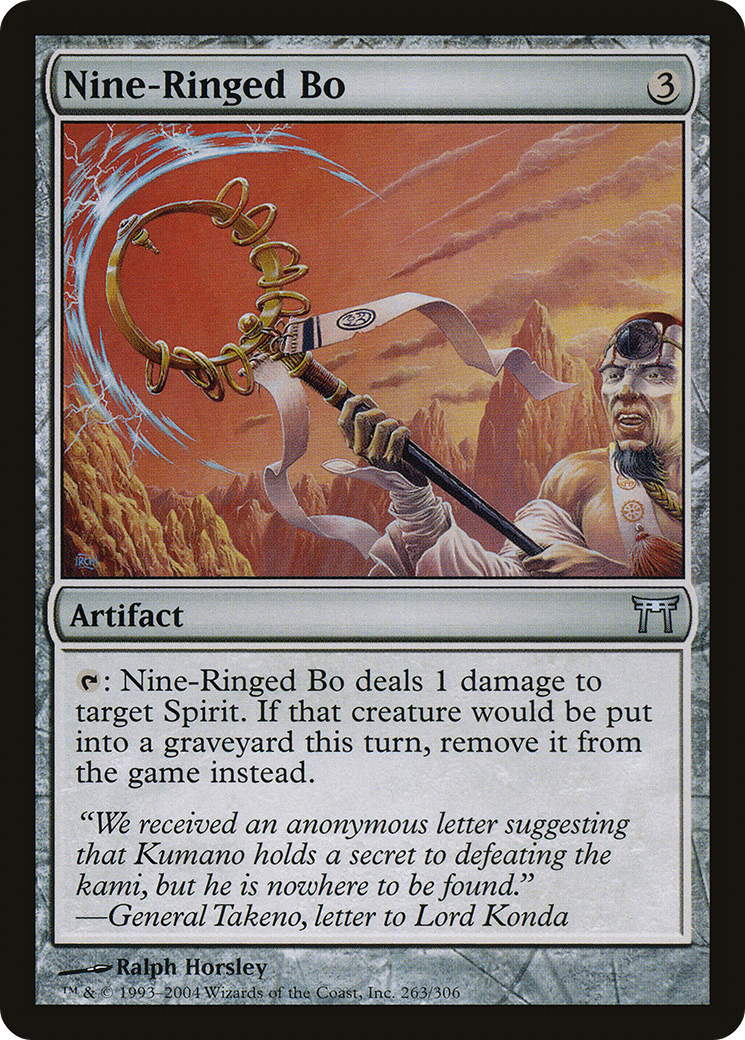 Nine-Ringed Bo (CHK-263) [Champions of Kamigawa] MTG Single Wizards of the Coast