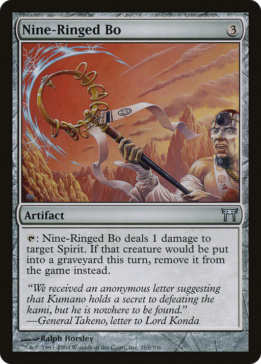 Nine-Ringed Bo (CHK-263) [Champions of Kamigawa] MTG Single Wizards of the Coast
