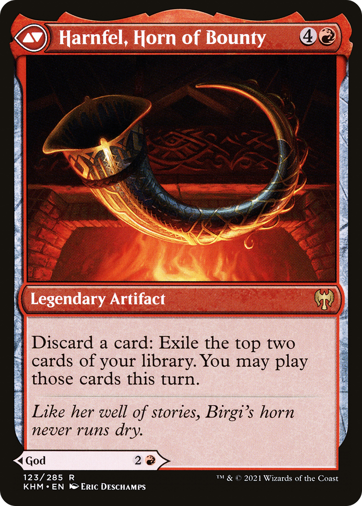 Birgi, God of Storytelling // Harnfel, Horn of Bounty (KHM-123) [Kaldheim] Foil MTG Single Wizards of the Coast