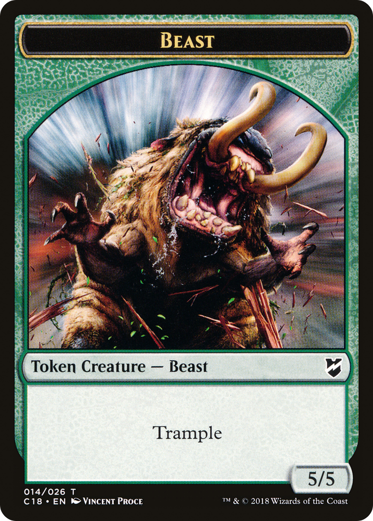 Beast (TC18-014) [Tokens] Commander 2018 Tokens MTG Single Wizards of the Coast
