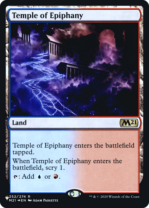 Temple of Epiphany (LIST-M21-252) [Mystery Booster] The List Foil MTG Single Wizards of the Coast