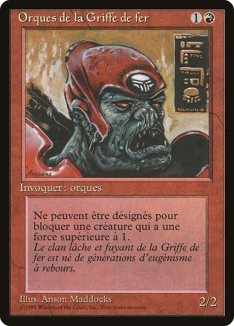 Ironclaw Orcs (French) - "Orques de la Griffe de fer" (REN-) [Renaissance] MTG Single Wizards of the Coast