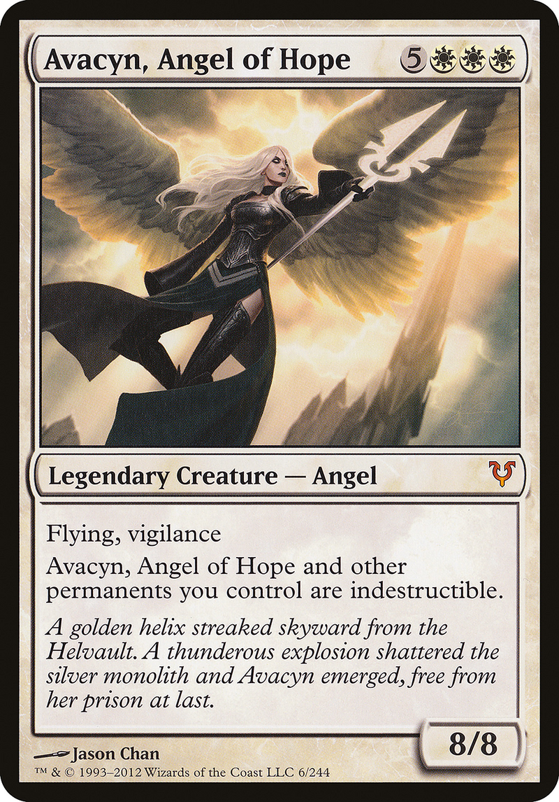 Avacyn, Angel of Hope (Avacyn Restored) (OVER-006) [Open the Helvault] MTG Single Wizards of the Coast