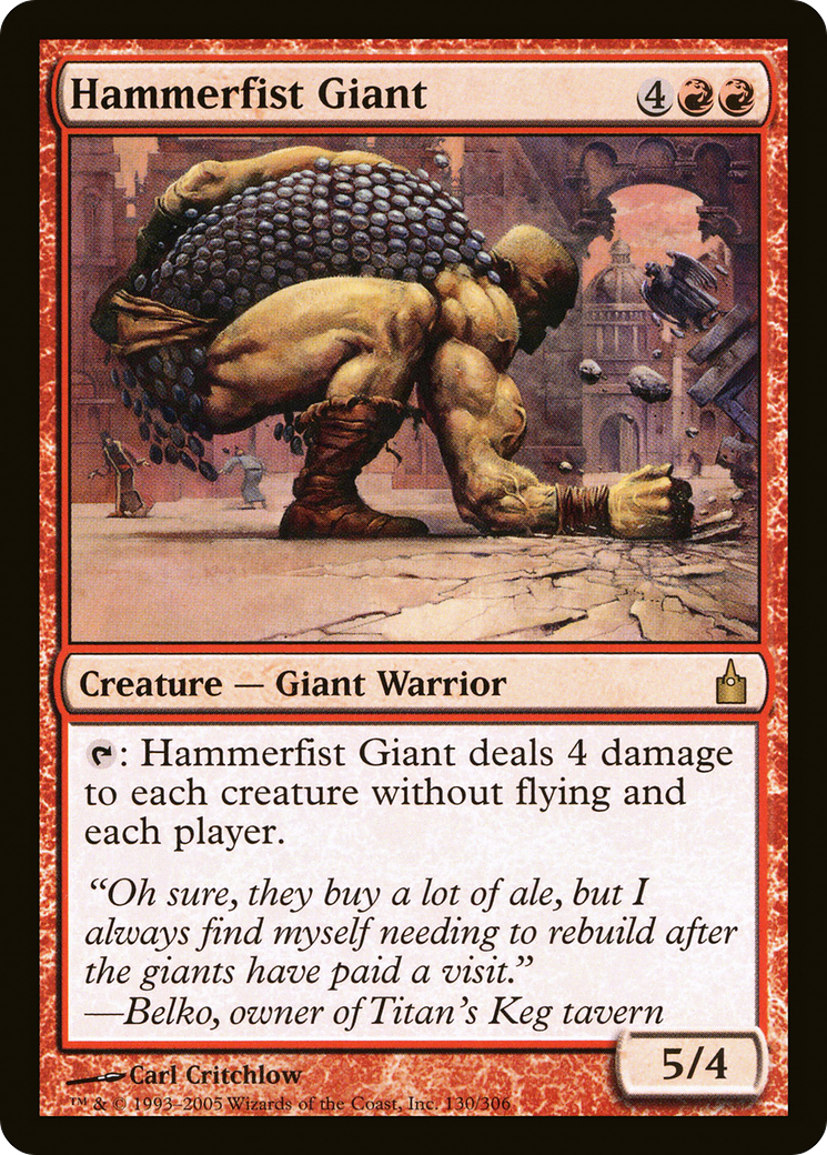 Hammerfist Giant (RAV-130) [Ravnica: City of Guilds] MTG Single Wizards of the Coast