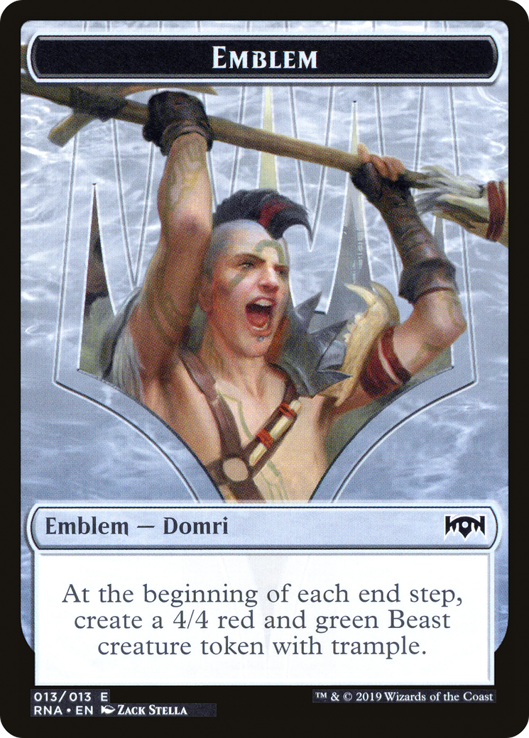 Emblem - Domri, Chaos Bringer (RNA-013) [Tokens] Ravnica Allegiance Tokens MTG Single Wizards of the Coast