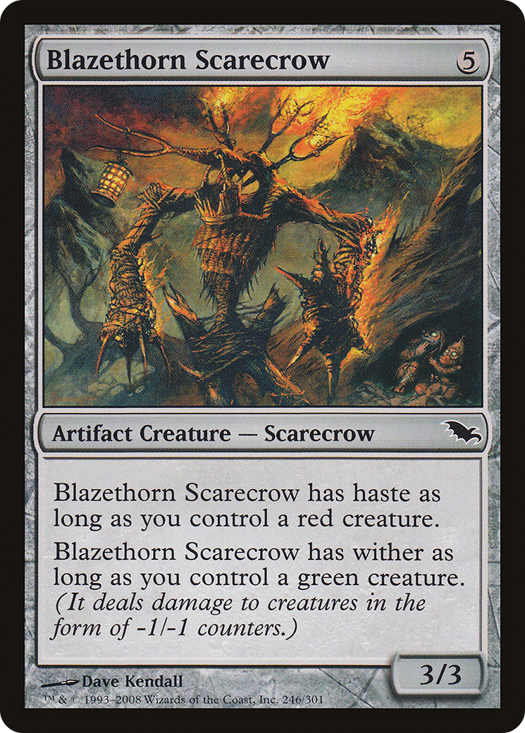 Blazethorn Scarecrow (SHM-246) [Shadowmoor] Foil MTG Single Wizards of the Coast