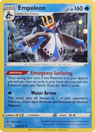 Empoleon - 037/172 (Cosmos Holo) Holofoil [Misc: Cards & Products] Pokemon Single Pokémon