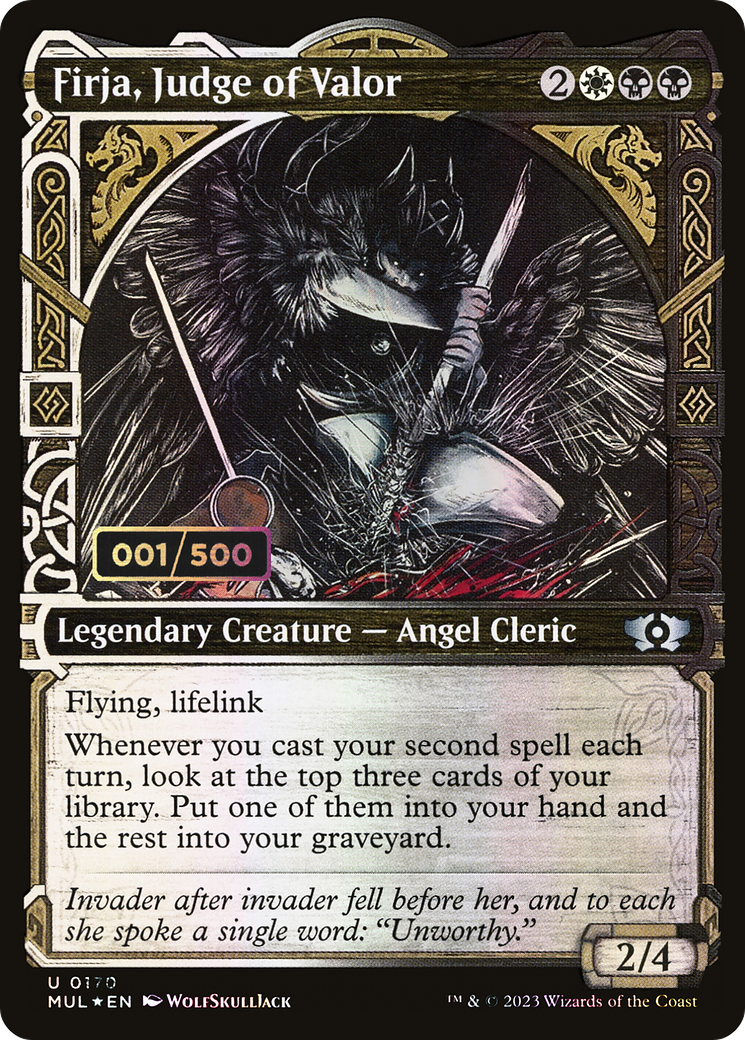 Firja, Judge of Valor (Serial Numbered) (MUL-170) [Multiverse Legends] (Showcase) Foil MTG Single Wizards of the Coast