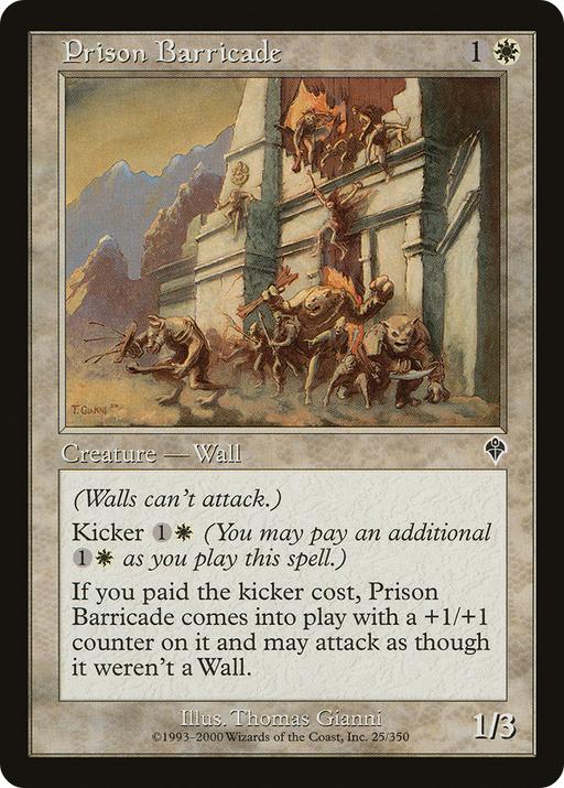 Prison Barricade (INV-025) [Invasion] MTG Single Wizards of the Coast