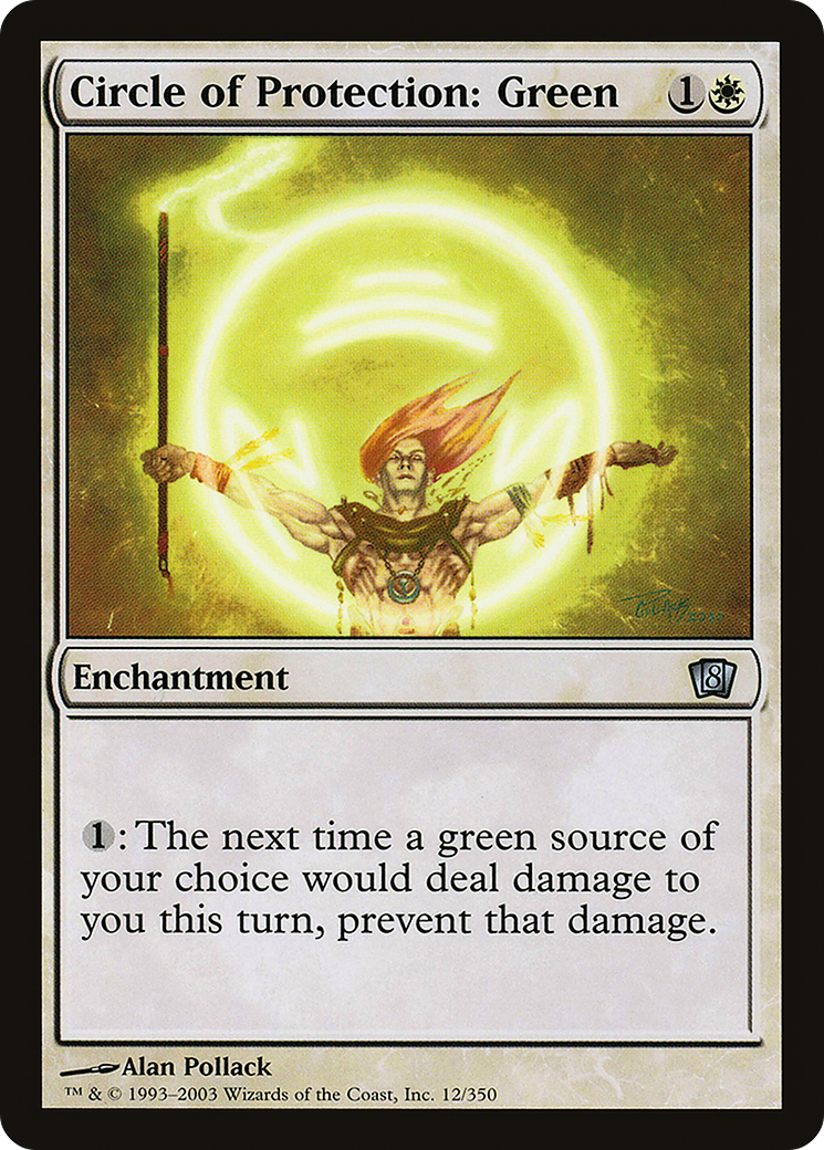 Circle of Protection: Green (8ED-012) [8th Edition] MTG Single Wizards of the Coast