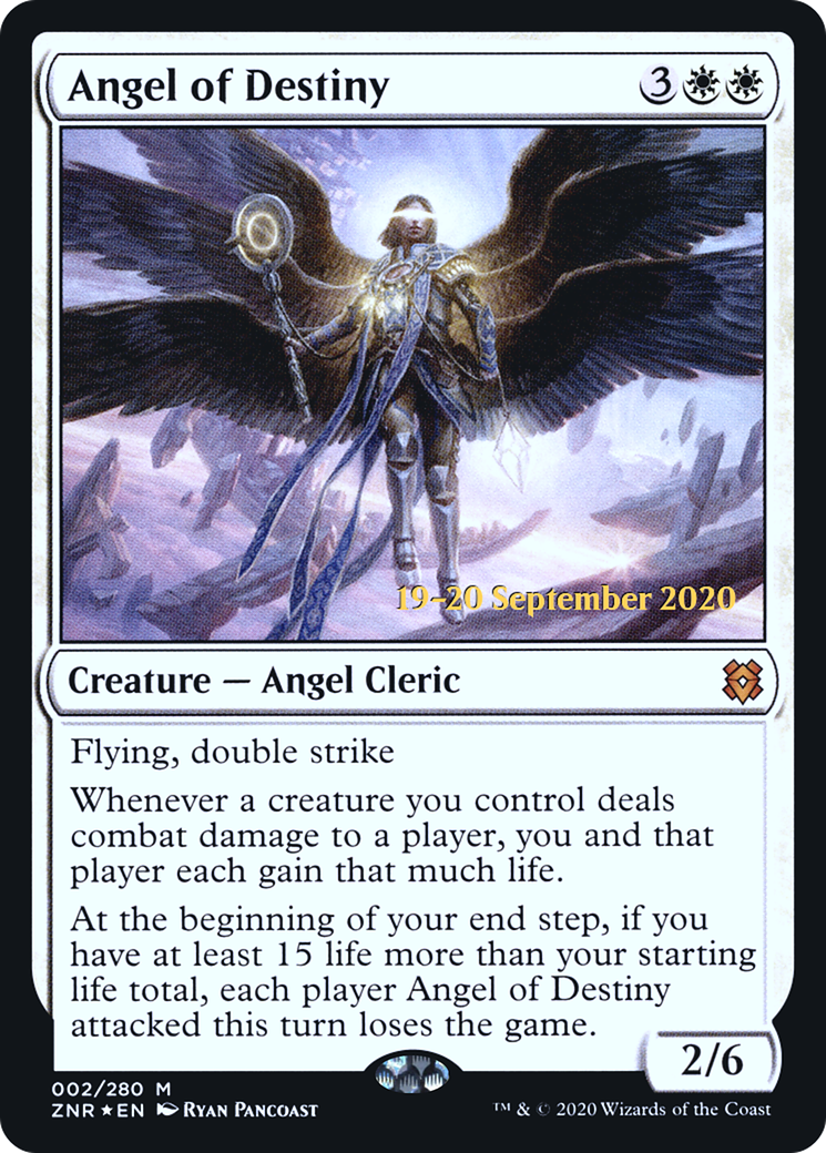 Angel of Destiny (PRE-002) [Zendikar Rising Promos] Foil MTG Single Wizards of the Coast