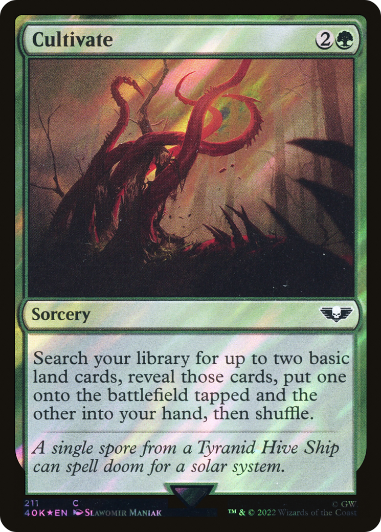 Cultivate (40K-211★) [Warhammer 40,000 Commander] Foil MTG Single Wizards of the Coast