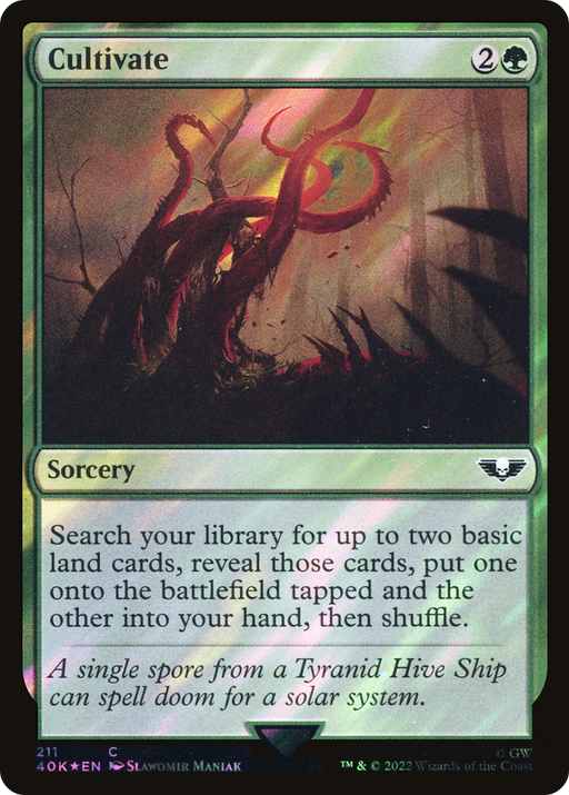 Cultivate (40K-211★) [Warhammer 40,000 Commander] Foil MTG Single Wizards of the Coast