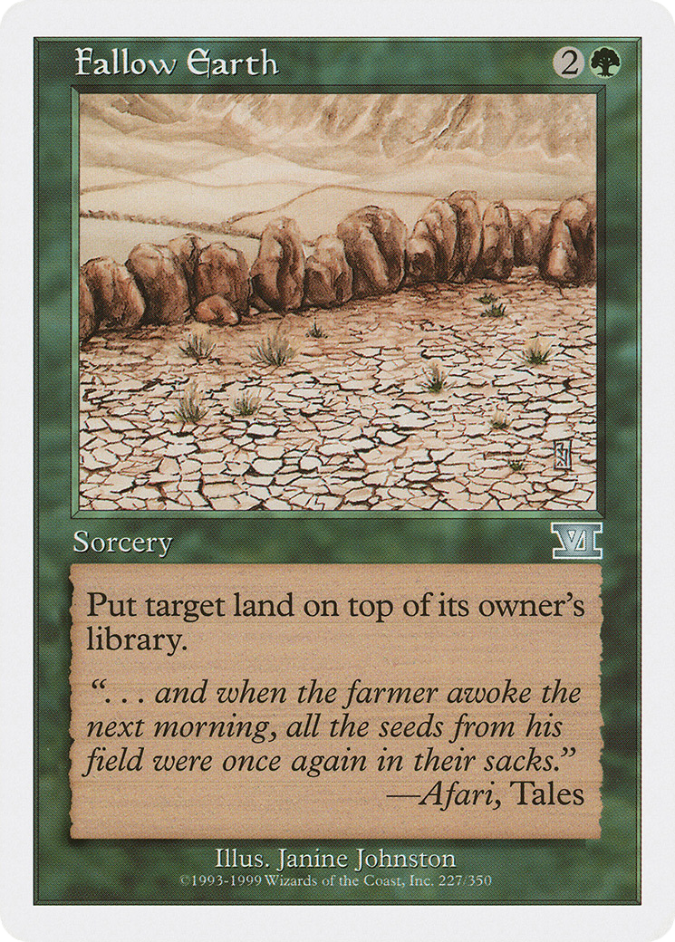 Fallow Earth (6ED-227) [Classic Sixth Edition] MTG Single Wizards of the Coast