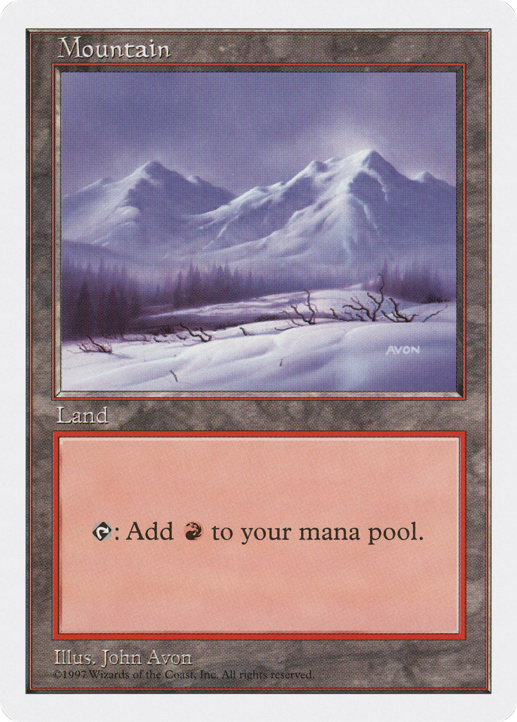 Mountain (5ED-442) [Fifth Edition] MTG Single Wizards of the Coast