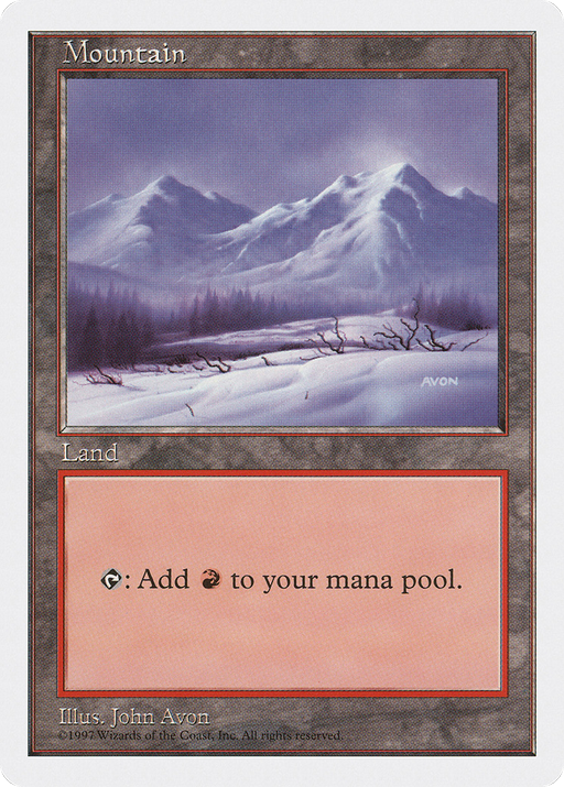 Mountain (5ED-442) [Fifth Edition] MTG Single Wizards of the Coast