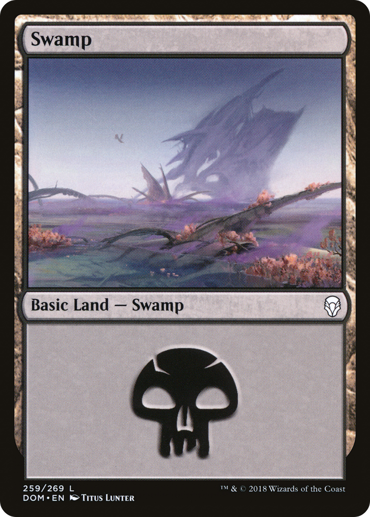 Swamp (DOM-259) [Dominaria] Foil MTG Single Wizards of the Coast