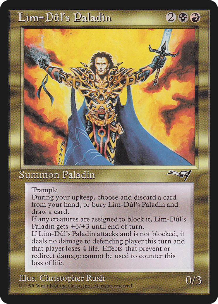 Lim-Dûl's Paladin (ALL-108) [Alliances] MTG Single Wizards of the Coast